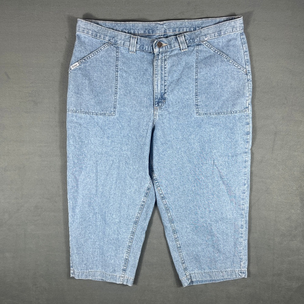 Riders Womens Denim Capris 20W M Blue Relaxed Fit Cropped Vintage Y2K Pockets